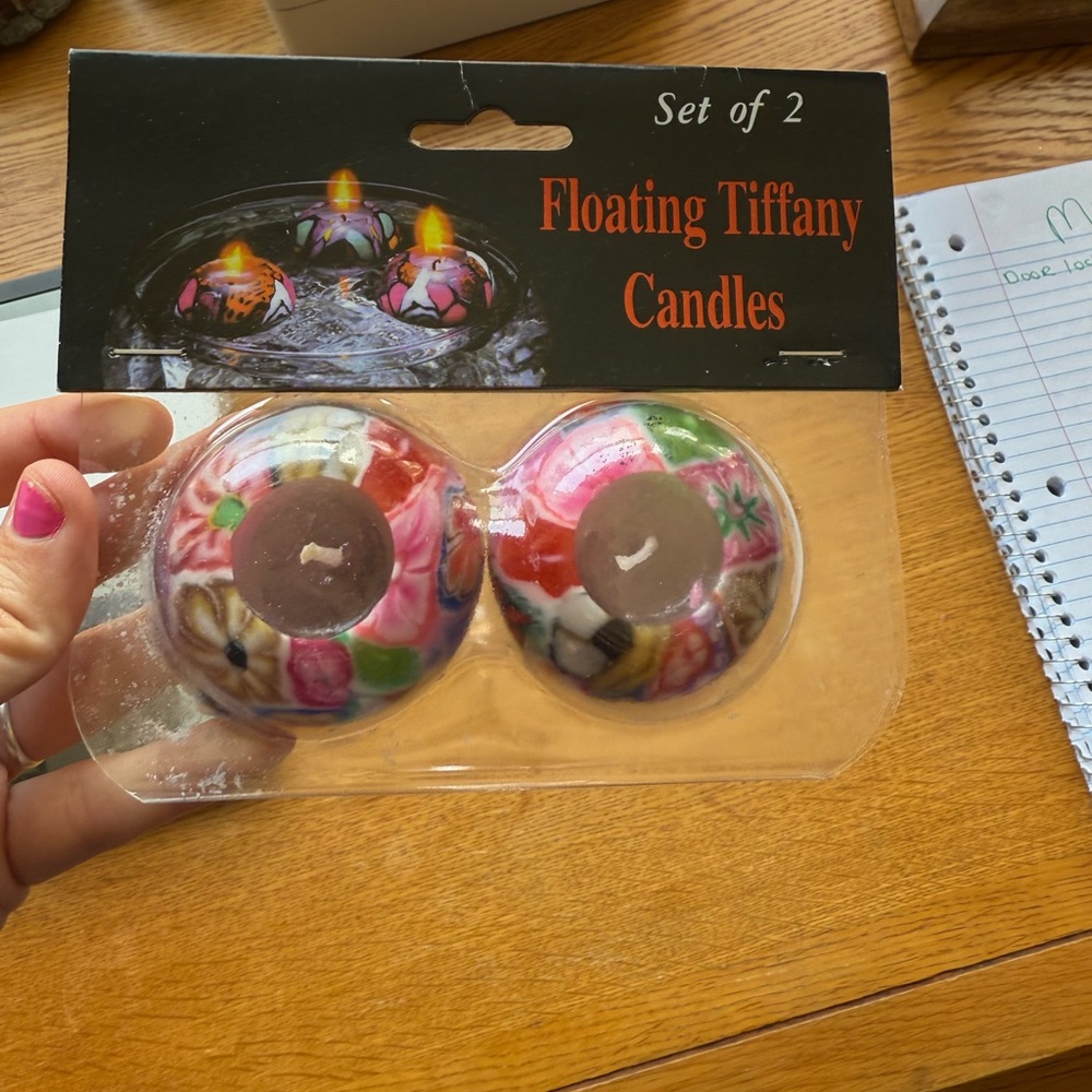 Tiffany Designs Multicolor Floating Candles - Set of 2